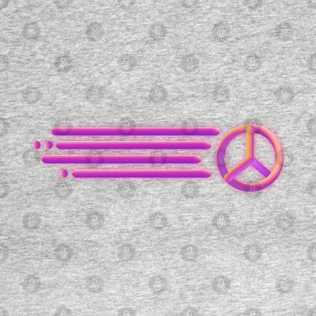 Neon Pink PEACE by Jitterfly